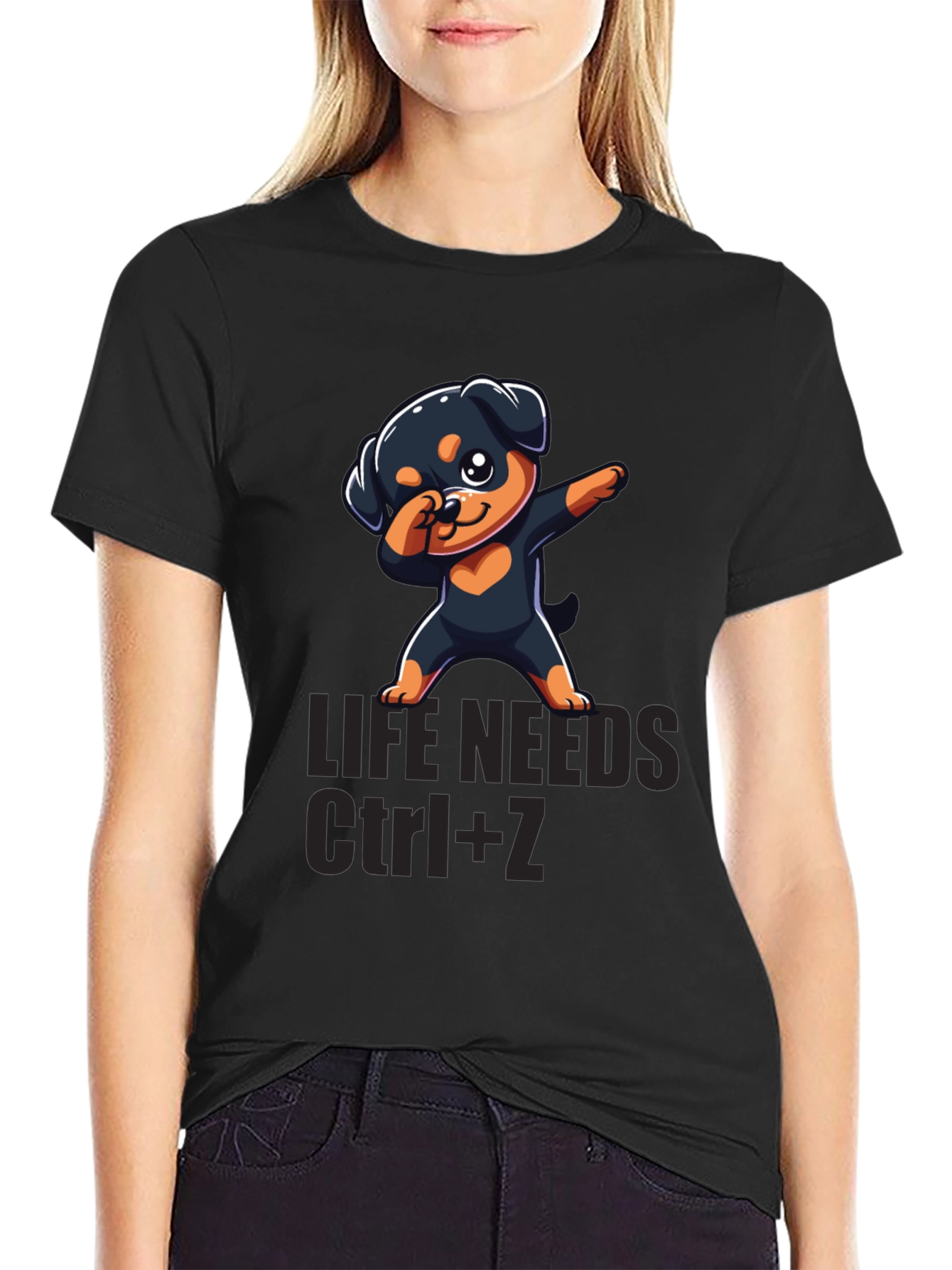 Cute Dog Dabbing T-Shirt - Life Needs Ctrl+Z