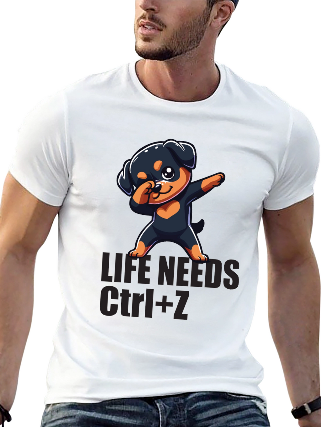 Cute Dog Dabbing T-Shirt - Life Needs Ctrl+Z
