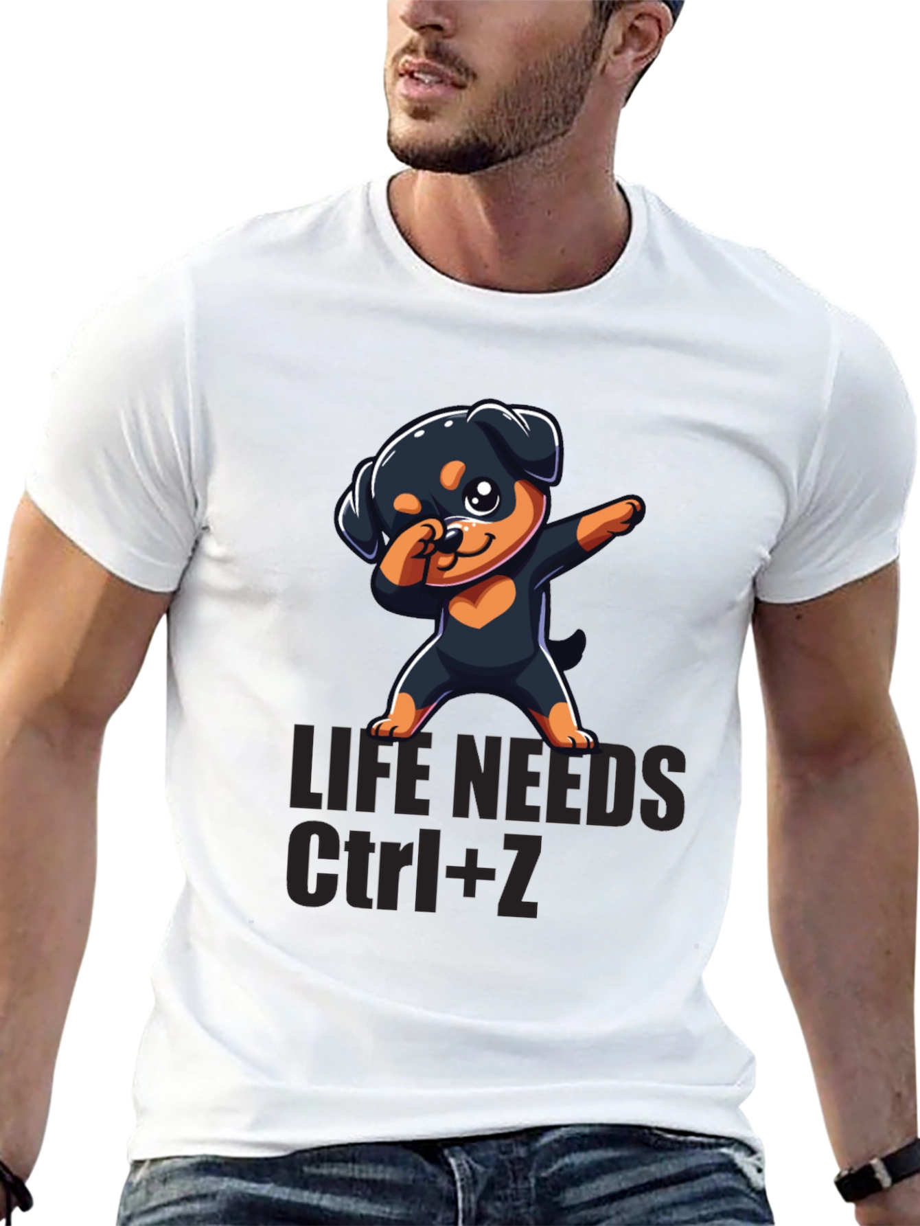 Cute Dog Dabbing T-Shirt - Life Needs Ctrl+Z