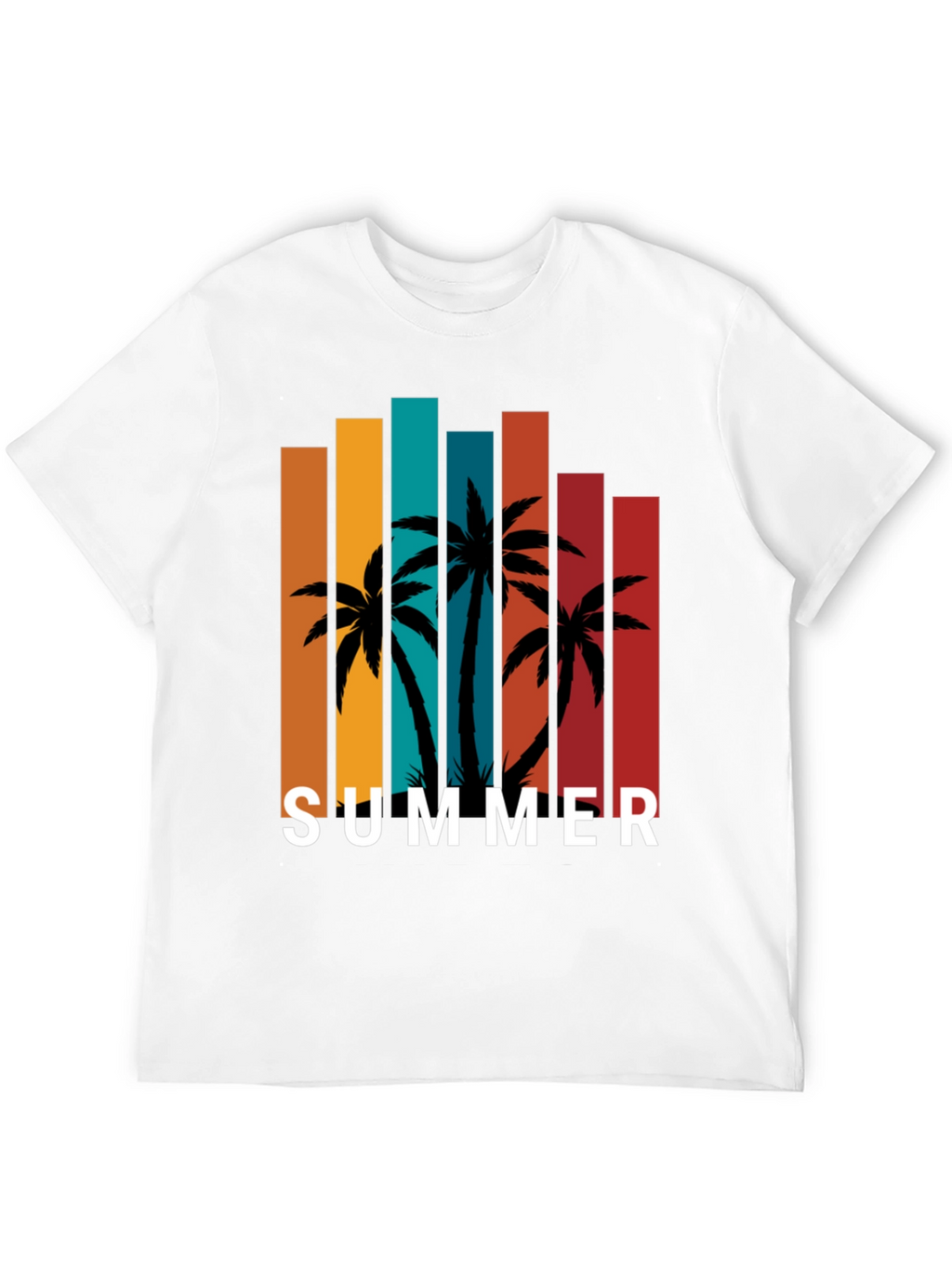 Tropical Summer Palm Tree Graphic Tee