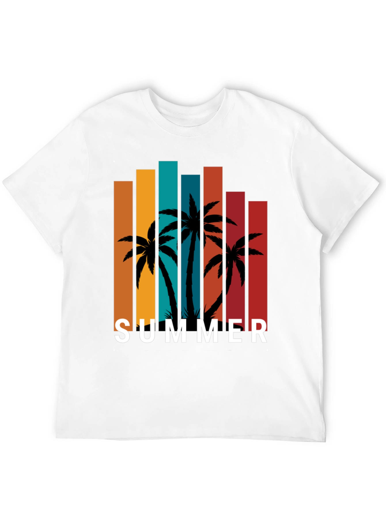 Tropical Summer Palm Tree Graphic Tee