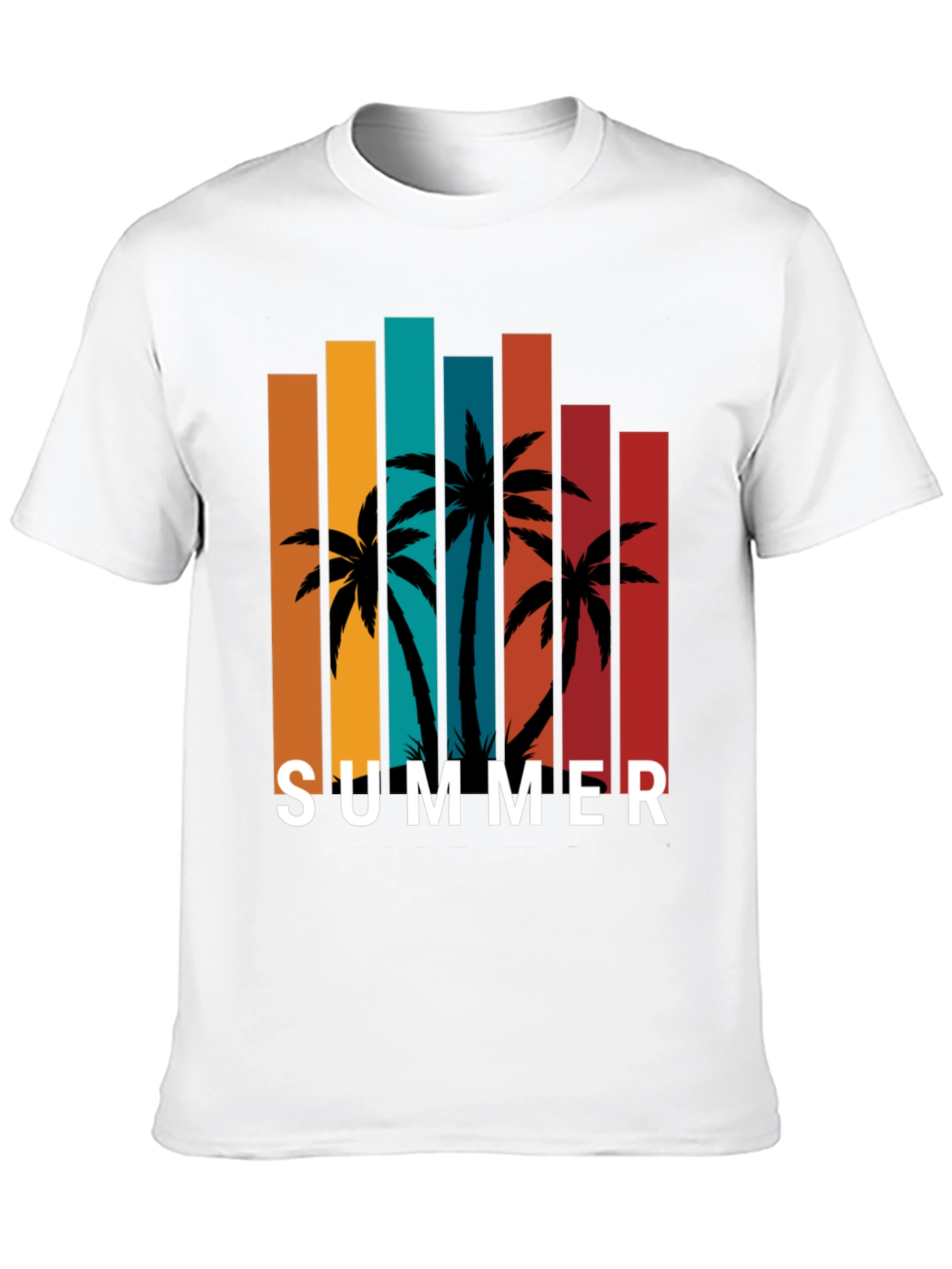 Tropical Summer Palm Tree Graphic Tee