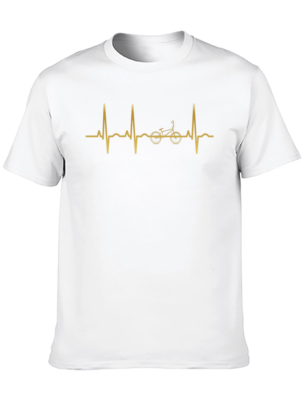 Bike Heartbeat Graphic Tee - Cycling Lover Shirt