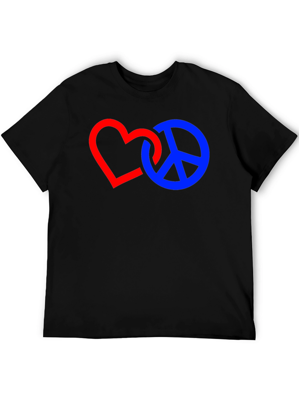 Heart and Peace Sign Graphic T-Shirt
