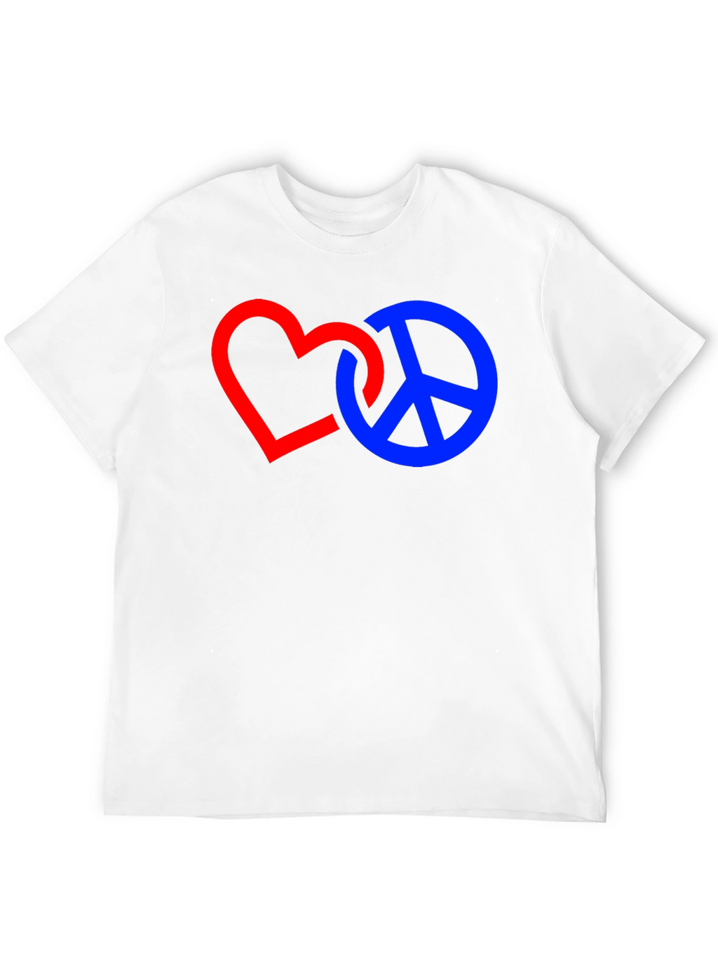 Heart and Peace Sign Graphic T-Shirt