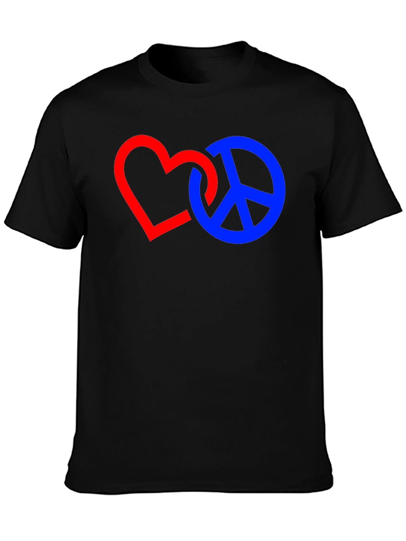 Heart and Peace Sign Graphic T-Shirt