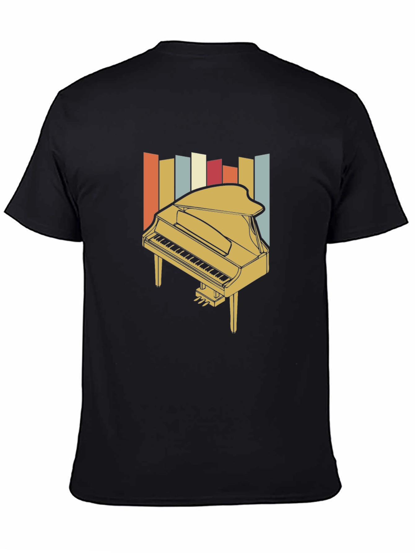 Retro Piano Graphic Tee - Vintage Music Lover T-Shirt