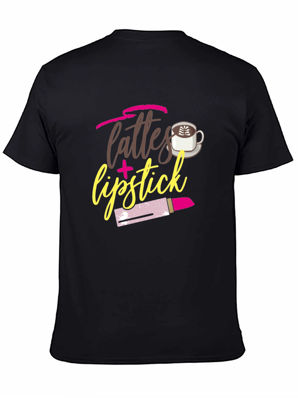 Lattes & Lipstick Graphic Tee - Coffee Lover Shirt