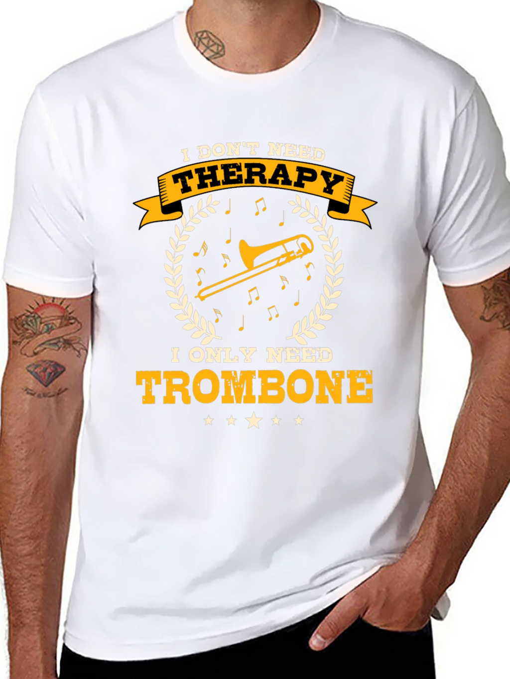 Trombone Therapy T-Shirt - Musician Gift