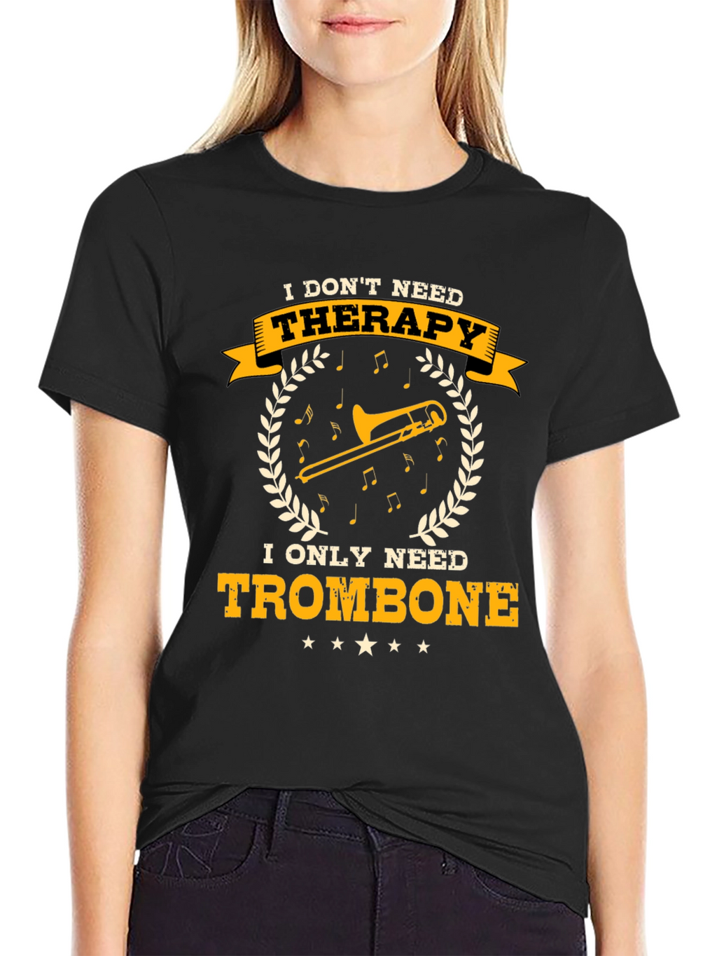 Trombone Therapy T-Shirt - Musician Gift