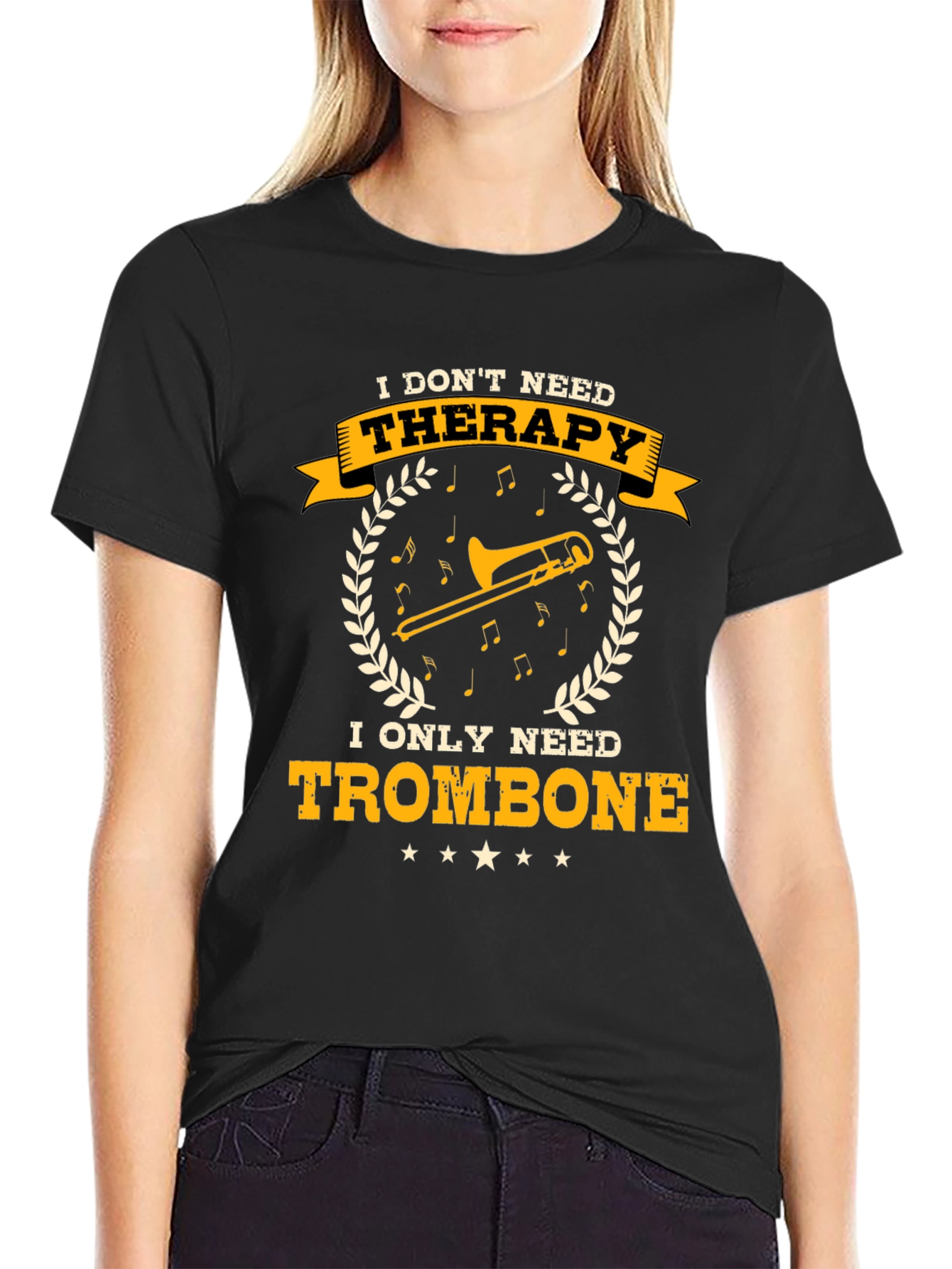 Trombone Therapy T-Shirt - Musician Gift