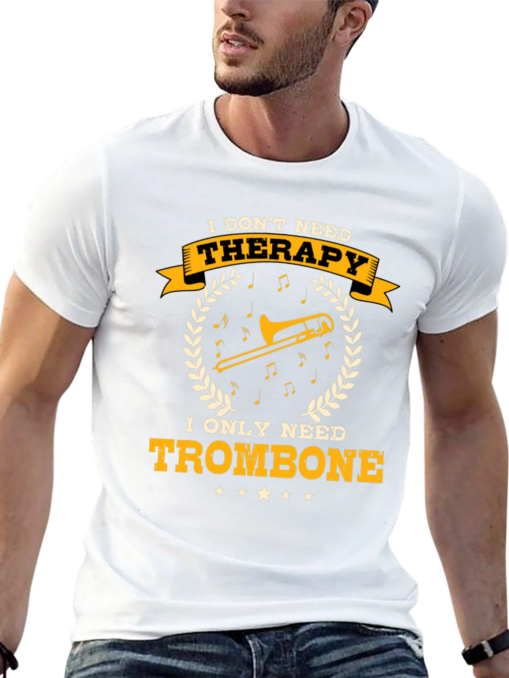 Trombone Therapy T-Shirt - Musician Gift