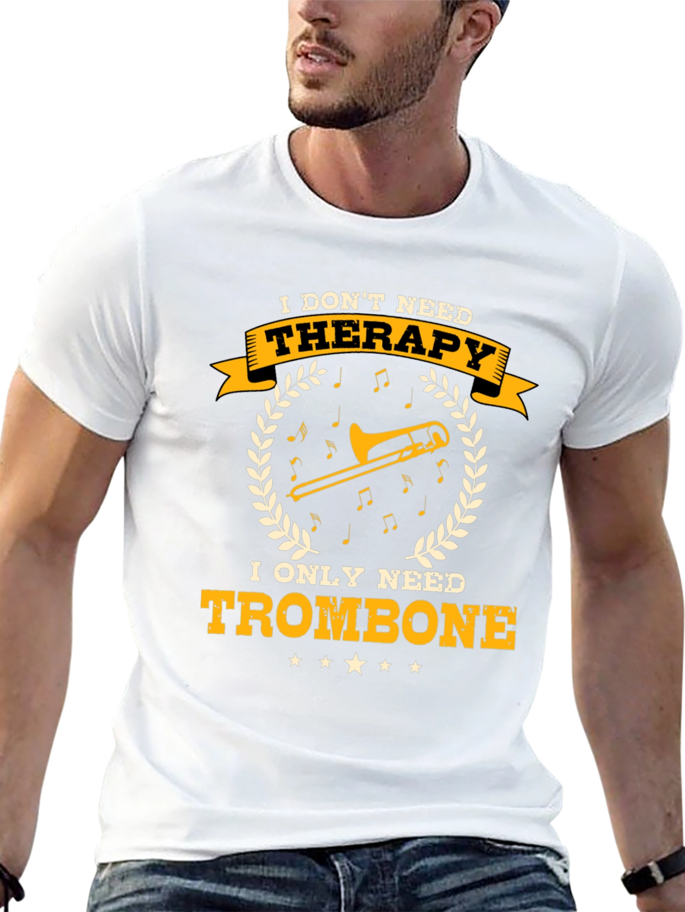 Trombone Therapy T-Shirt - Musician Gift