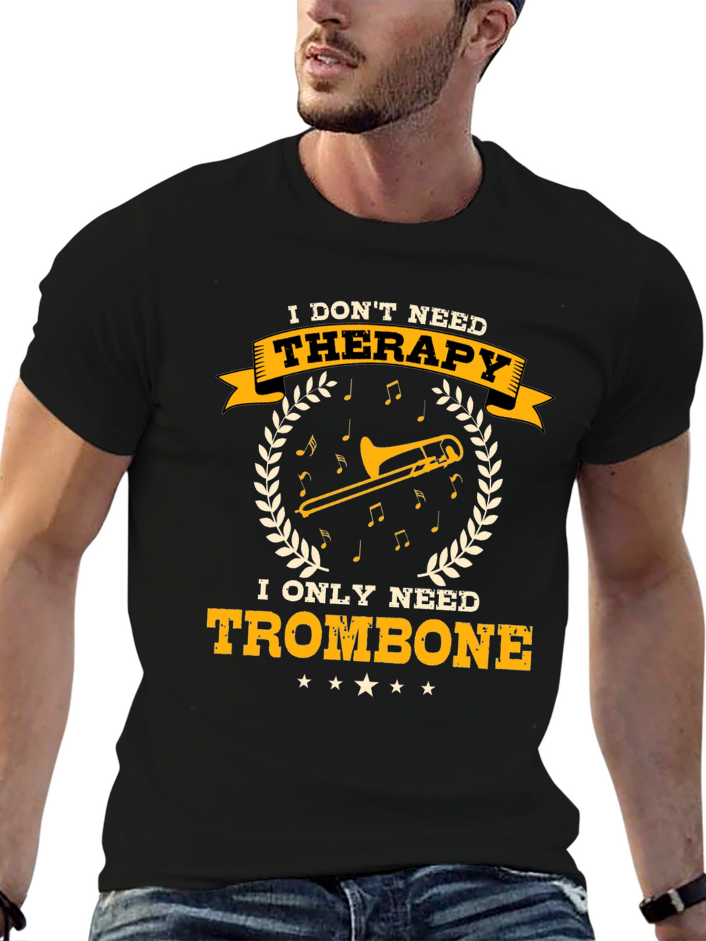 Trombone Therapy T-Shirt - Musician Gift