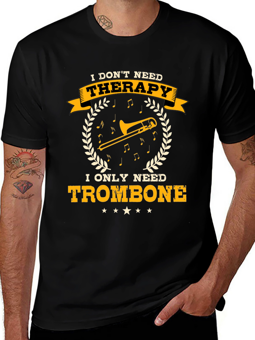 Trombone Therapy T-Shirt - Musician Gift