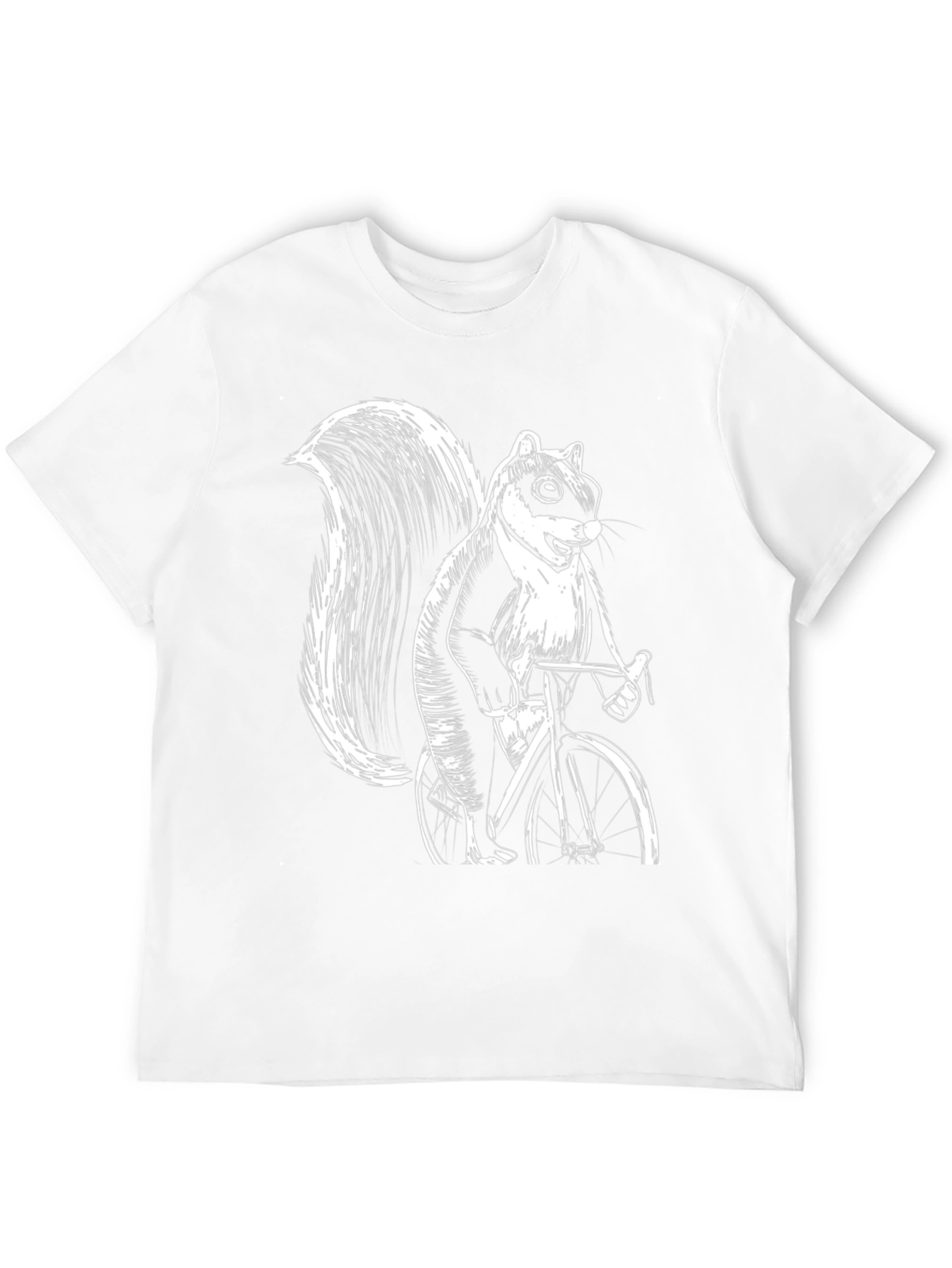 Squirrel on Bike Graphic Tee - Black