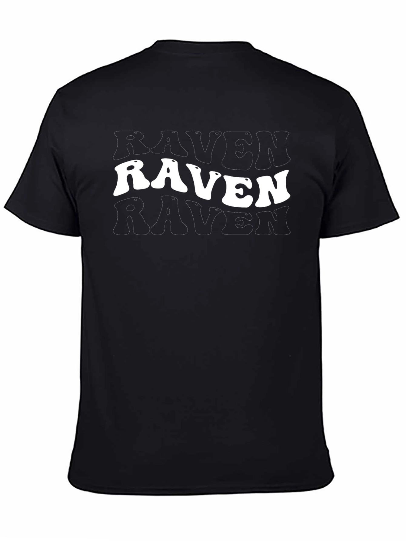 Raven Graphic Print Black T-Shirt