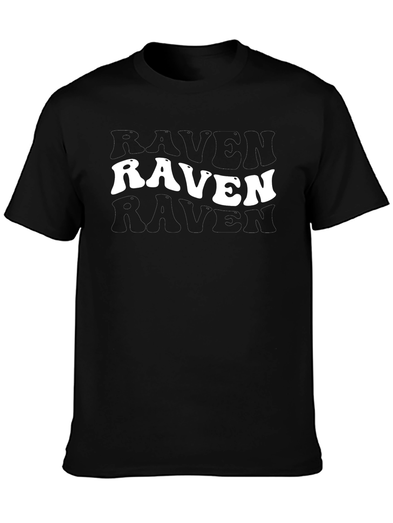 Raven Graphic Print Black T-Shirt