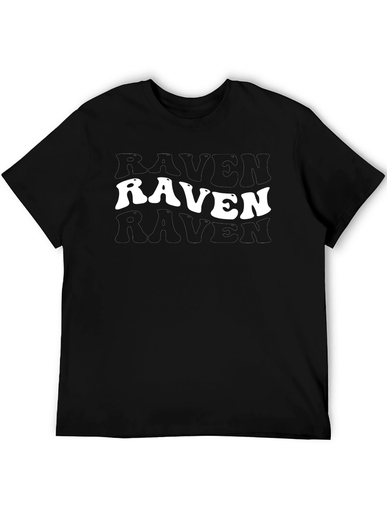 Raven Graphic Print Black T-Shirt