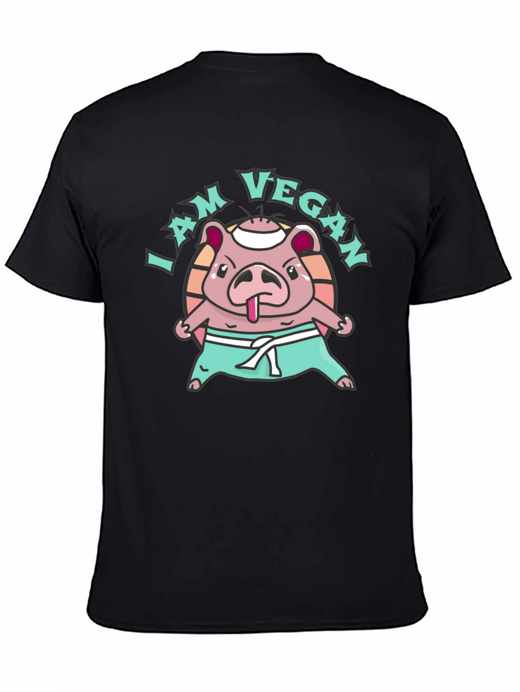 I am Vegan Pig Karate T-Shirt