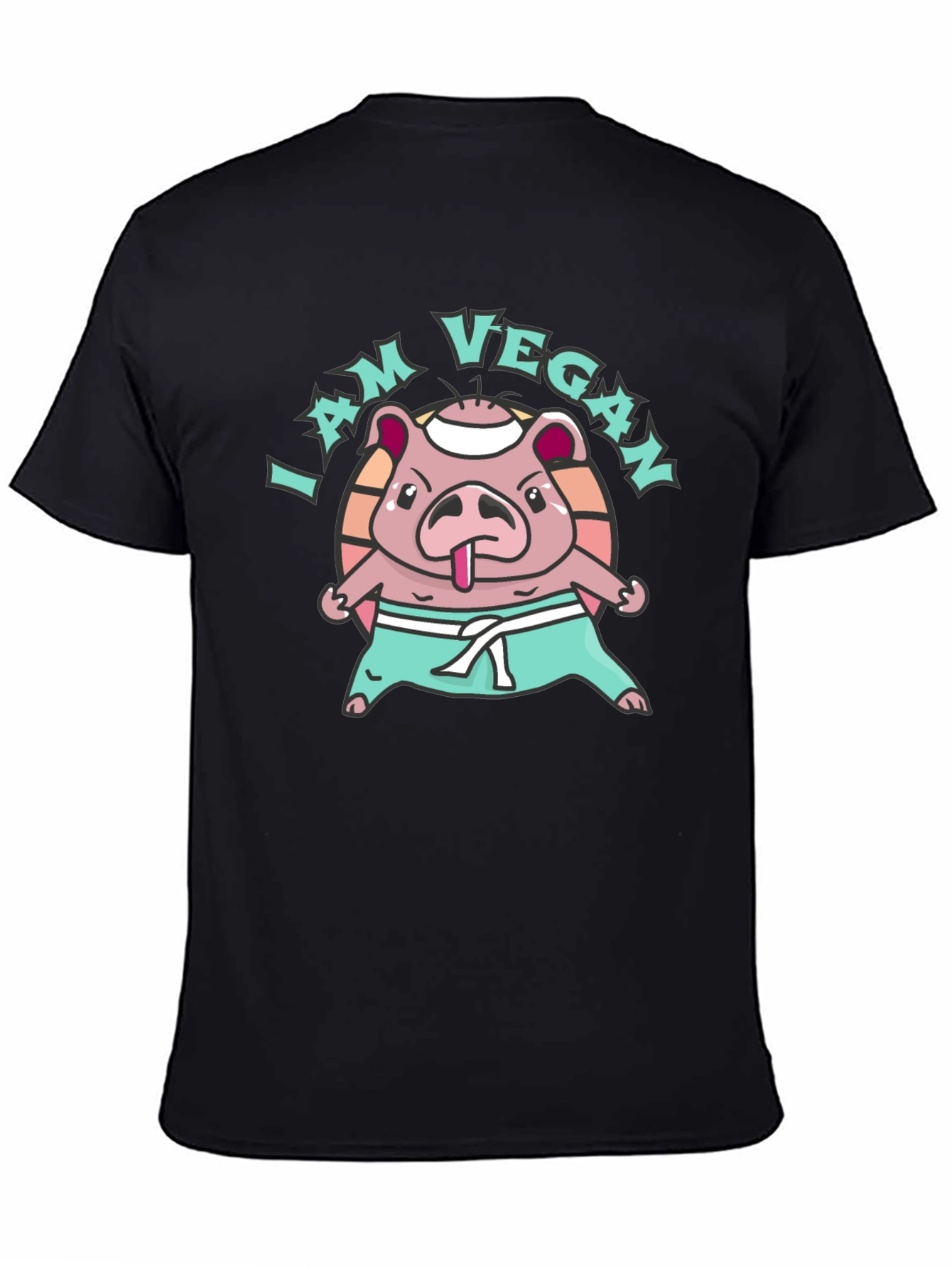 I am Vegan Pig Karate T-Shirt