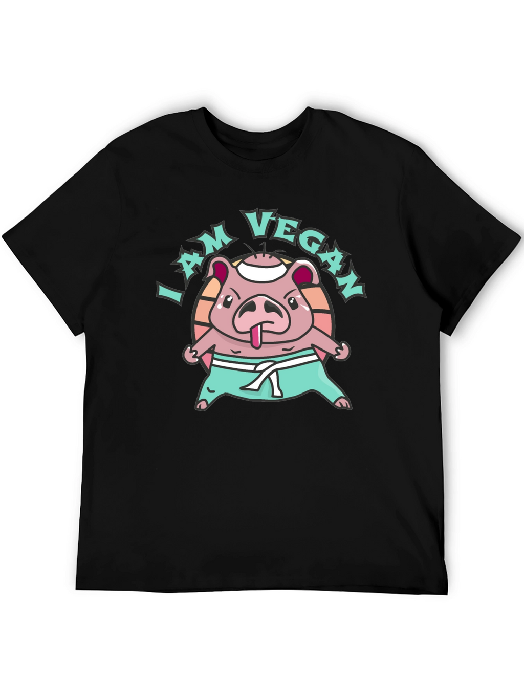 I am Vegan Pig Karate T-Shirt