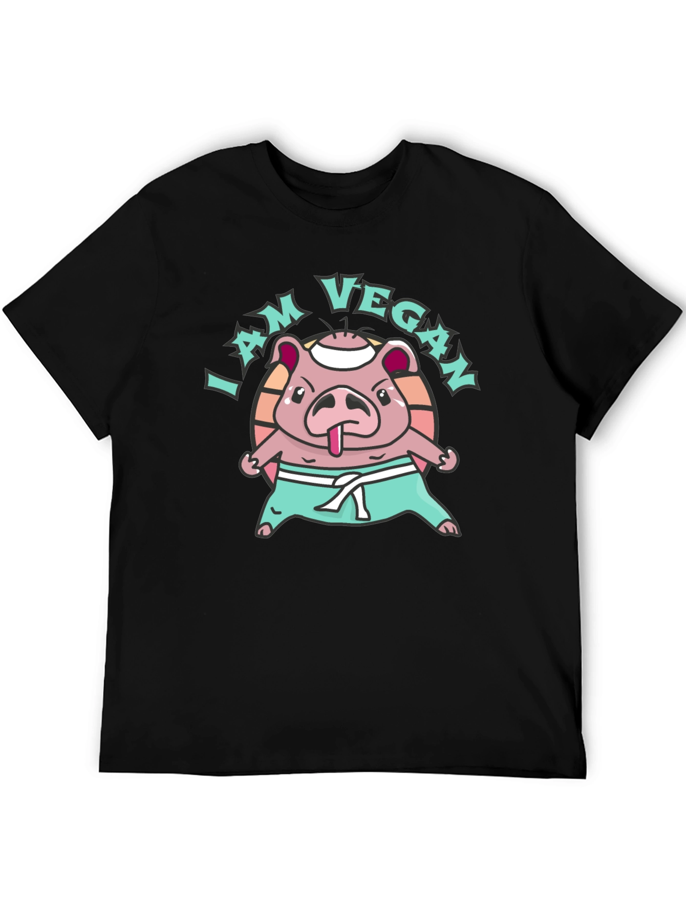 I am Vegan Pig Karate T-Shirt