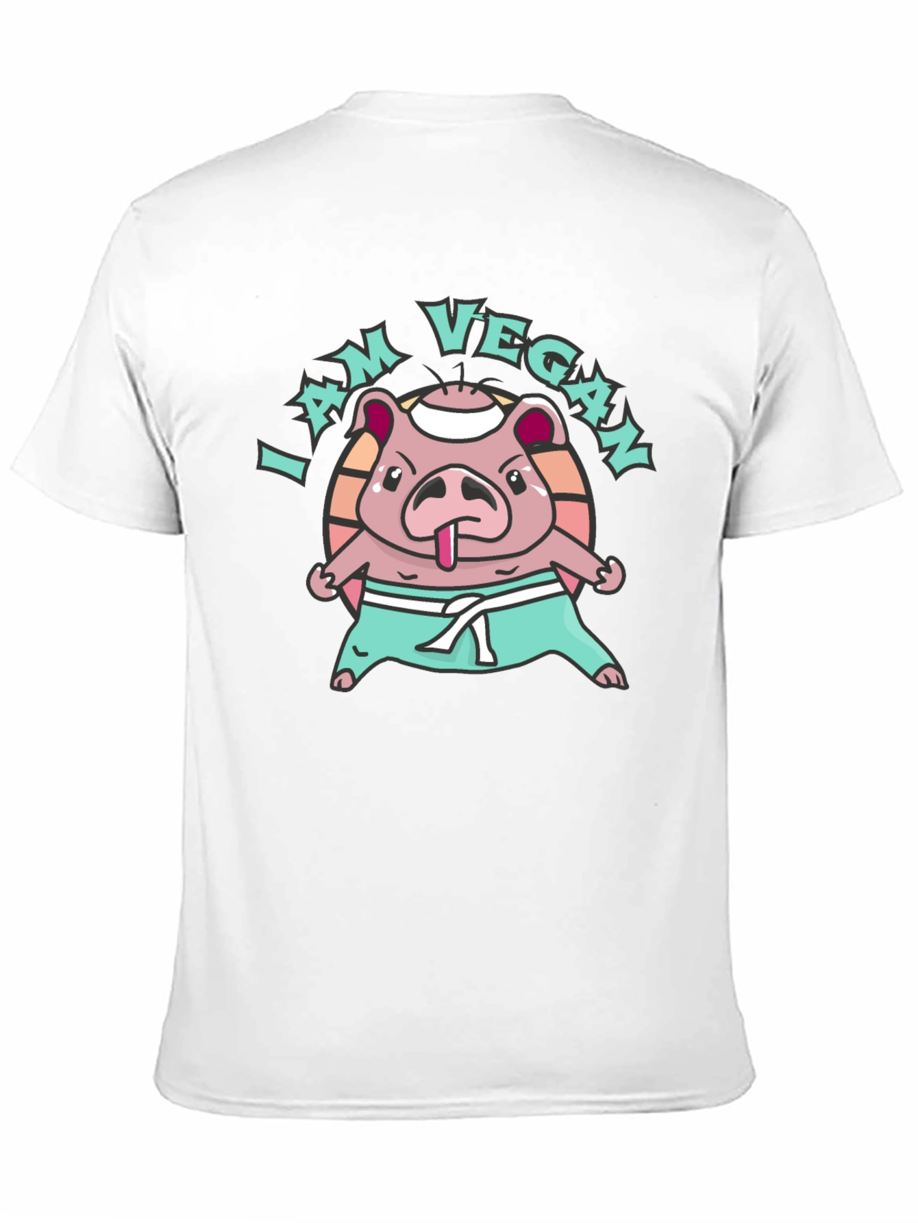 I am Vegan Pig Karate T-Shirt