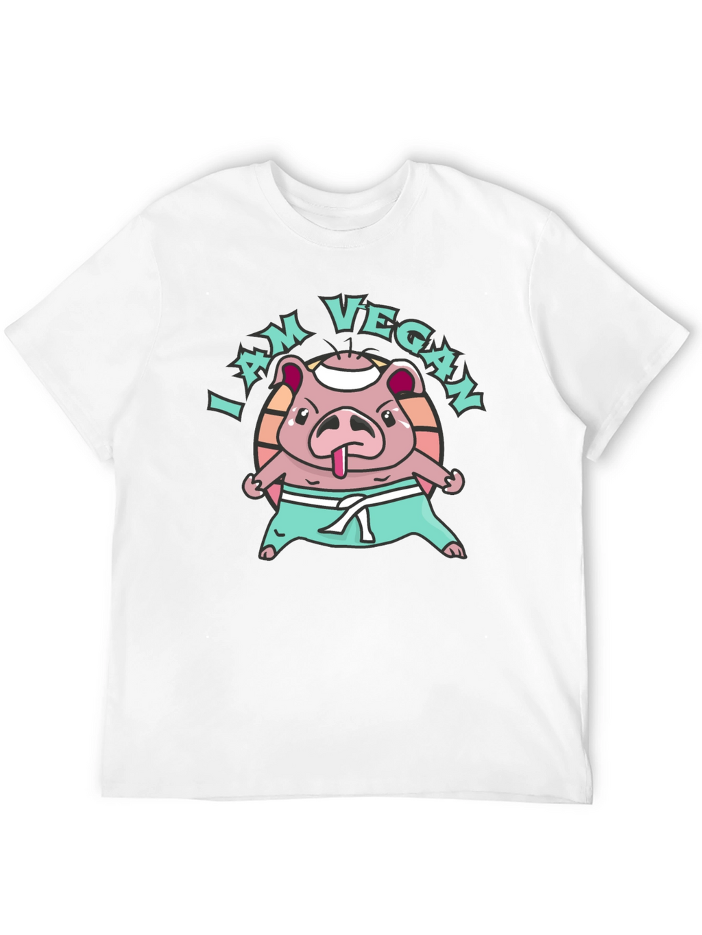 I am Vegan Pig Karate T-Shirt