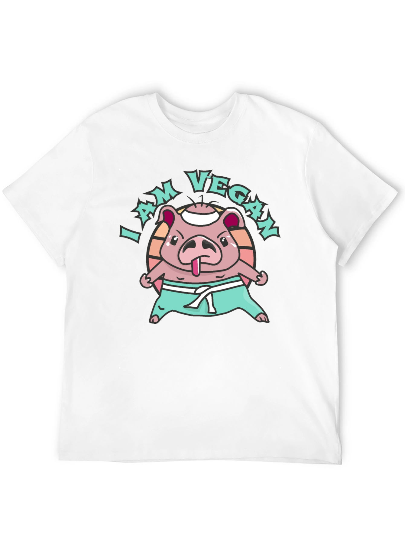 I am Vegan Pig Karate T-Shirt