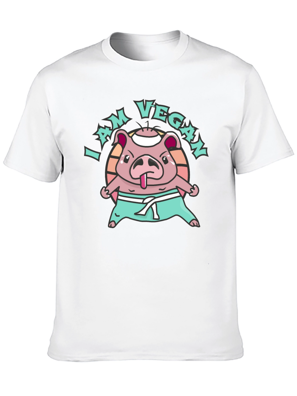 I am Vegan Pig Karate T-Shirt