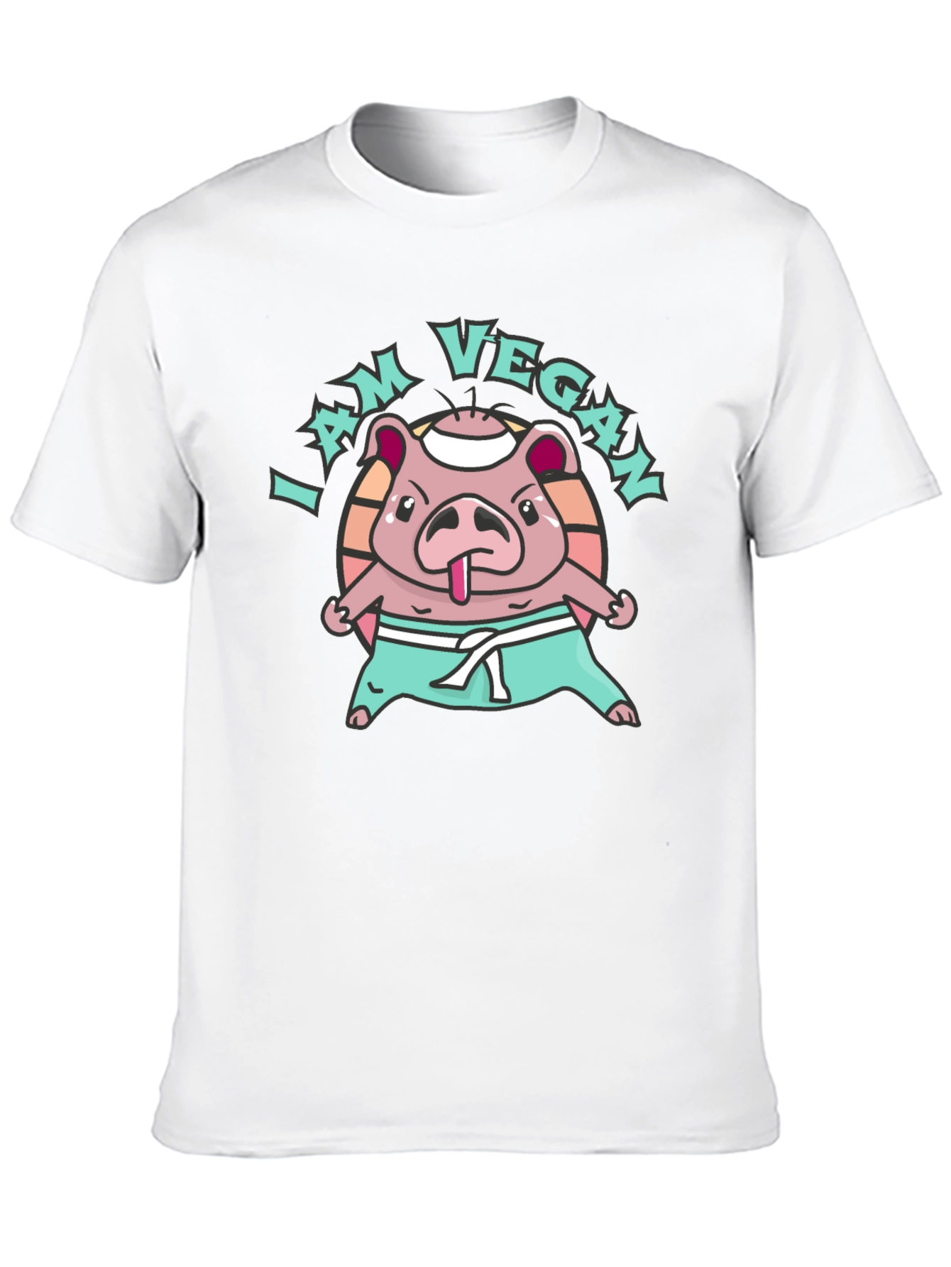I am Vegan Pig Karate T-Shirt