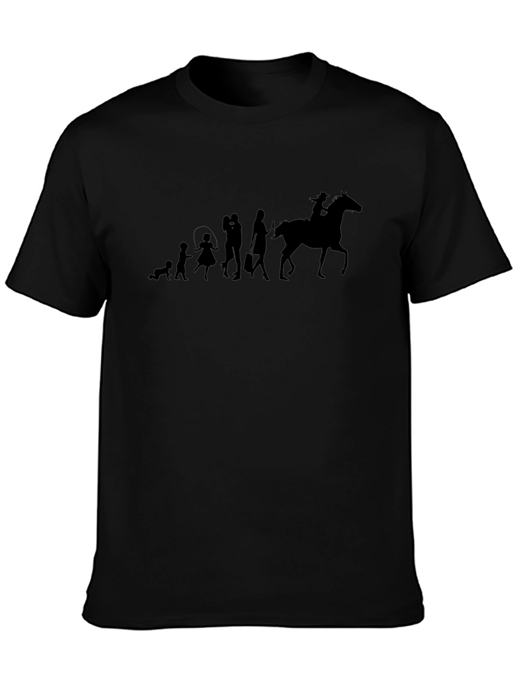 Evolution Horse Rider Black T-Shirt