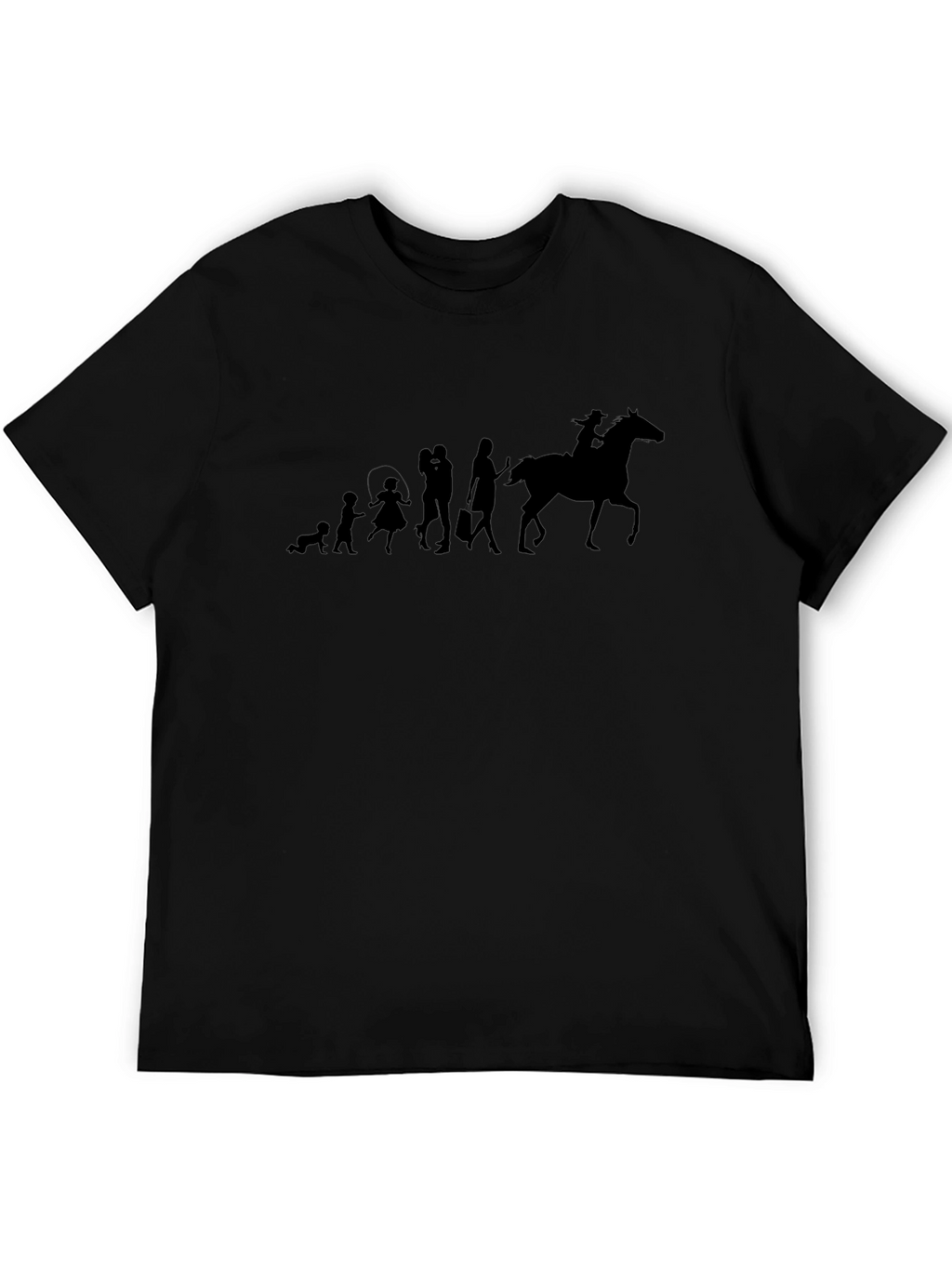Evolution Horse Rider Black T-Shirt