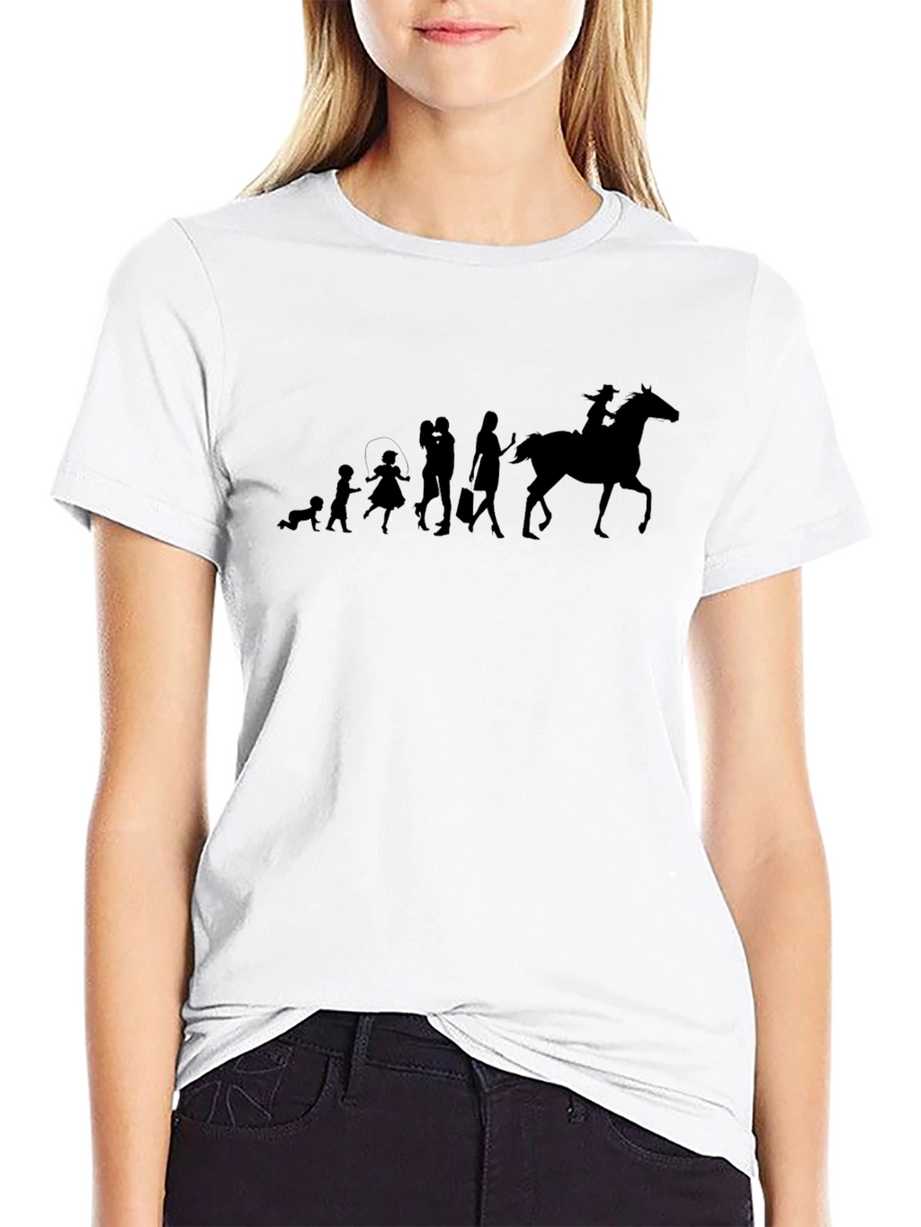 Evolution Horse Rider Black T-Shirt