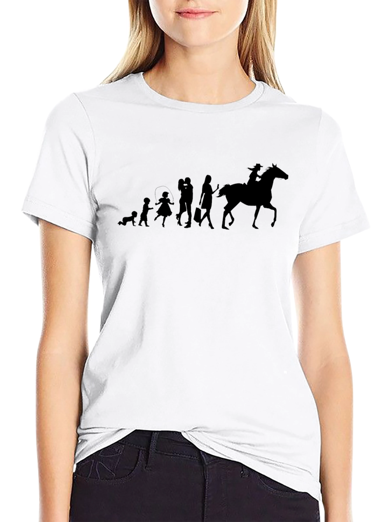 Evolution Horse Rider Black T-Shirt