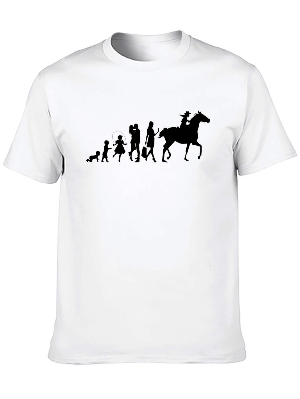 Evolution Horse Rider Black T-Shirt