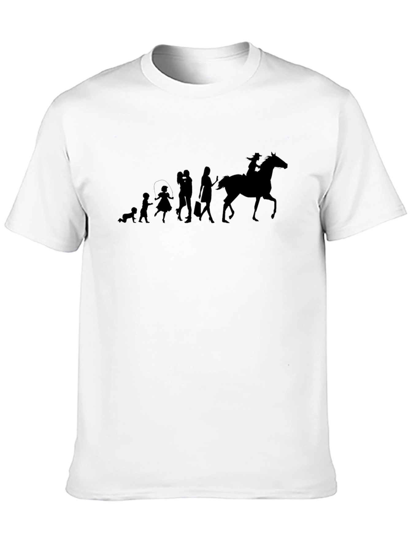 Evolution Horse Rider Black T-Shirt