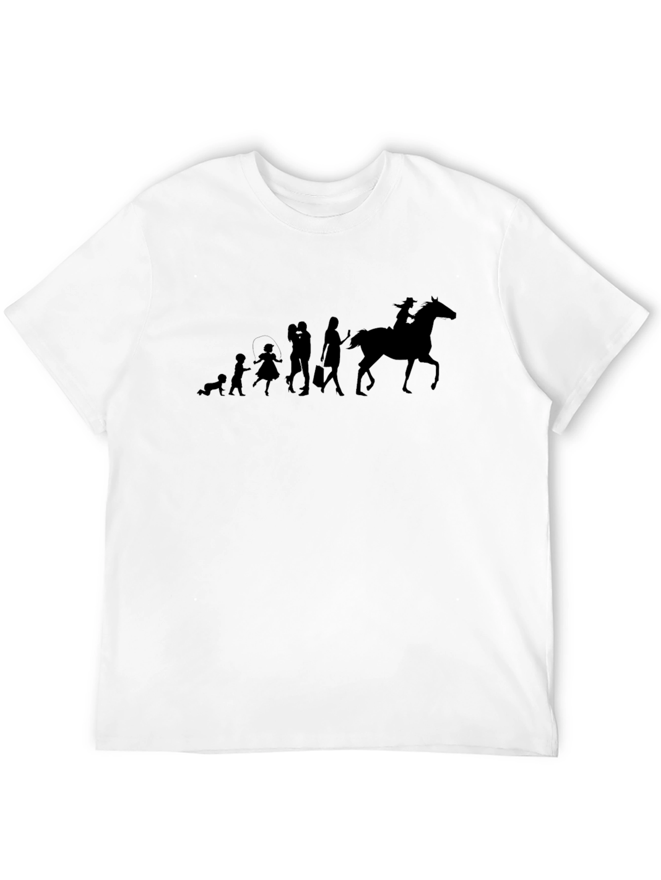 Evolution Horse Rider Black T-Shirt