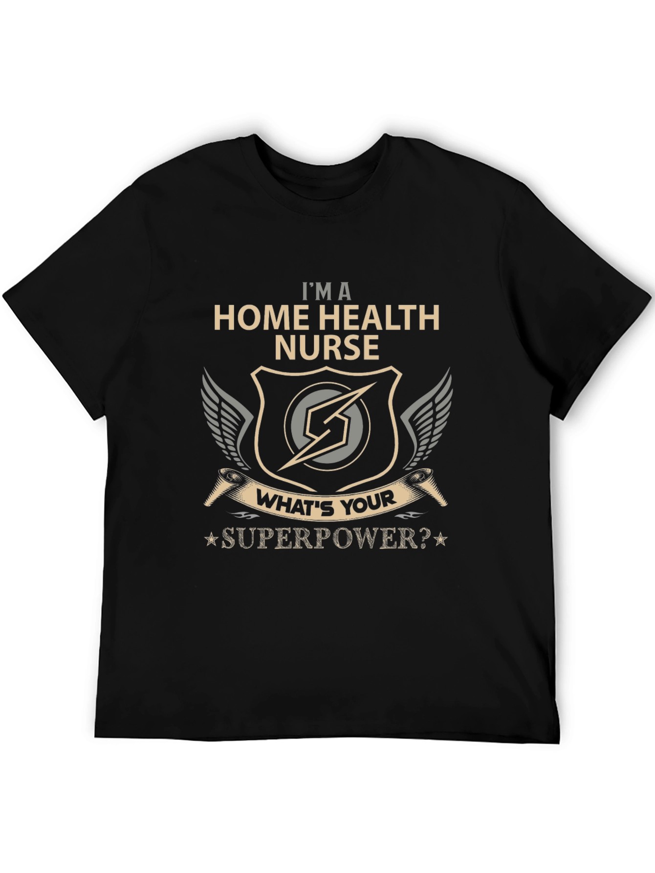 Home Health Nurse Superpower Graphic T-Shirt