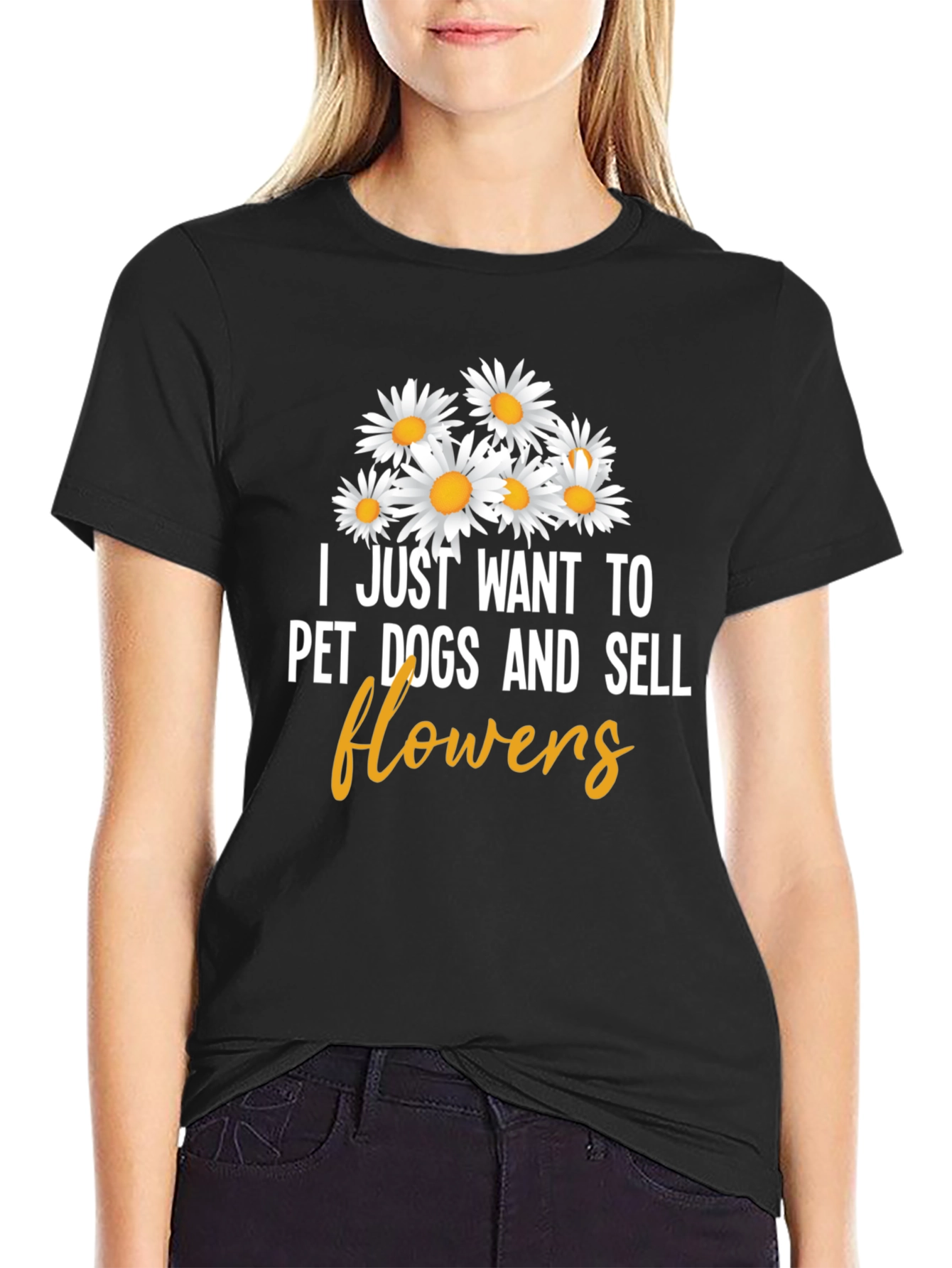 Pet Dogs and Sell Flowers Graphic Tee