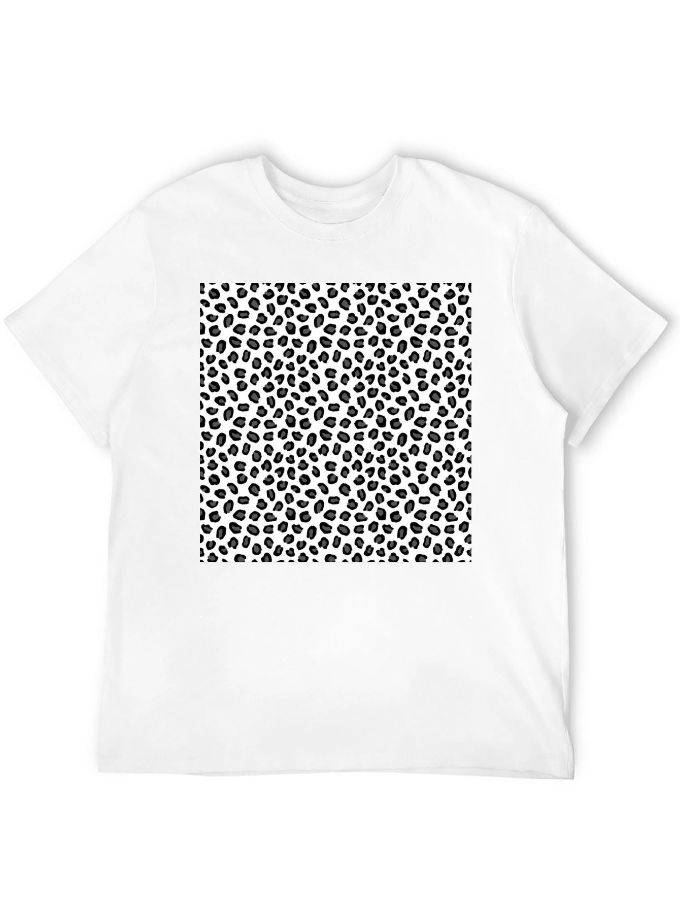 Leopard Print Tee - Black Casual T-Shirt