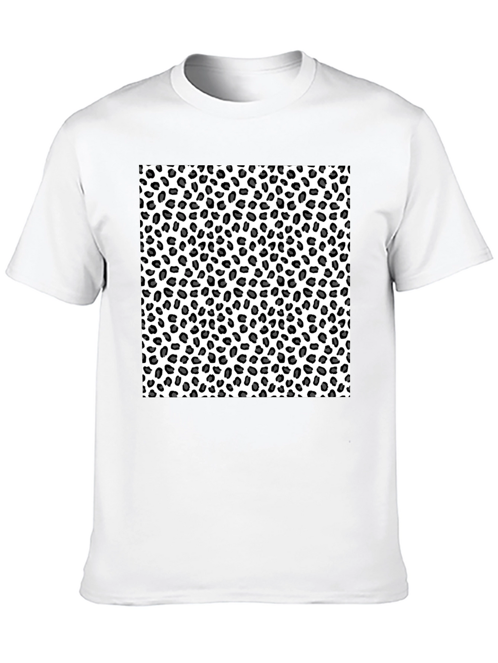 Leopard Print Tee - Black Casual T-Shirt