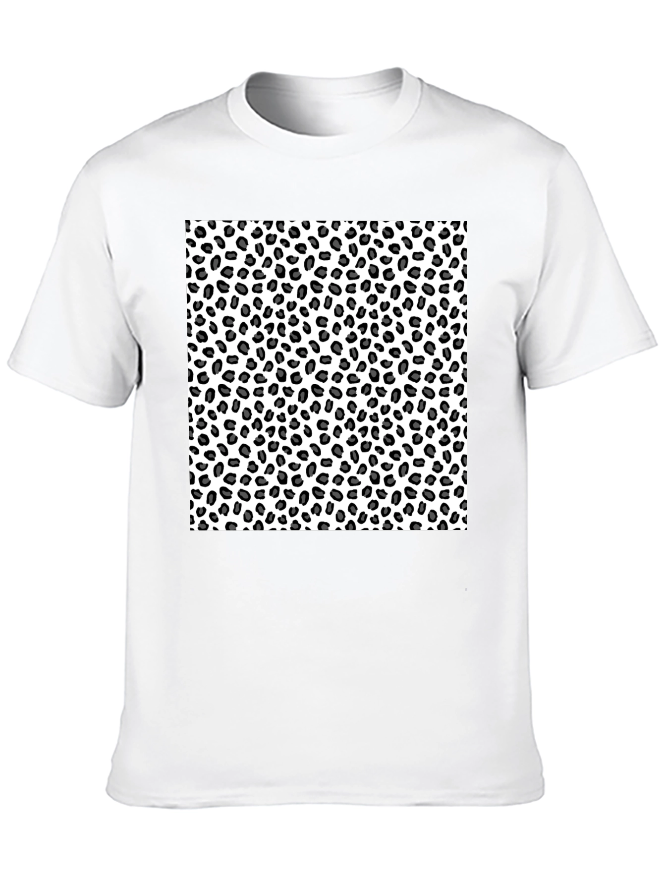 Leopard Print Tee - Black Casual T-Shirt