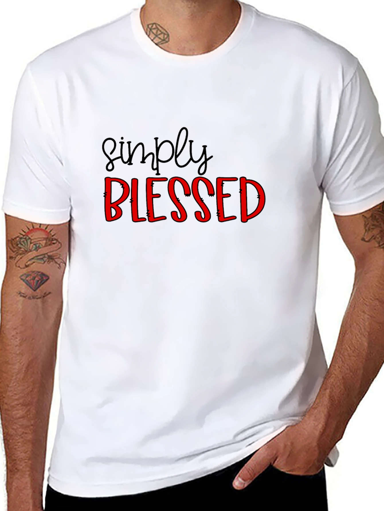Simply Blessed Graphic Tee - Black