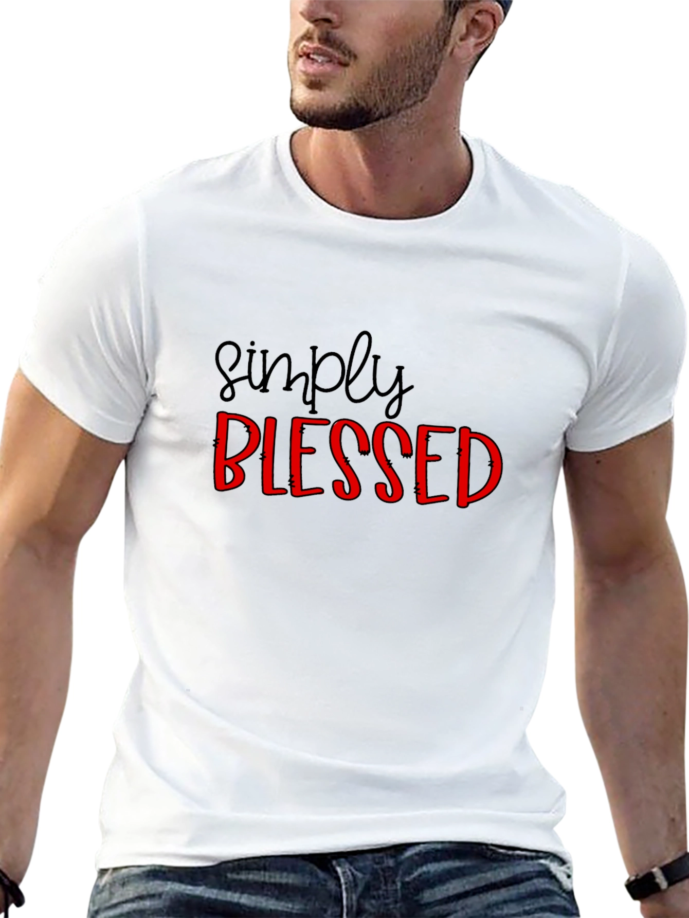 Simply Blessed Graphic Tee - Black