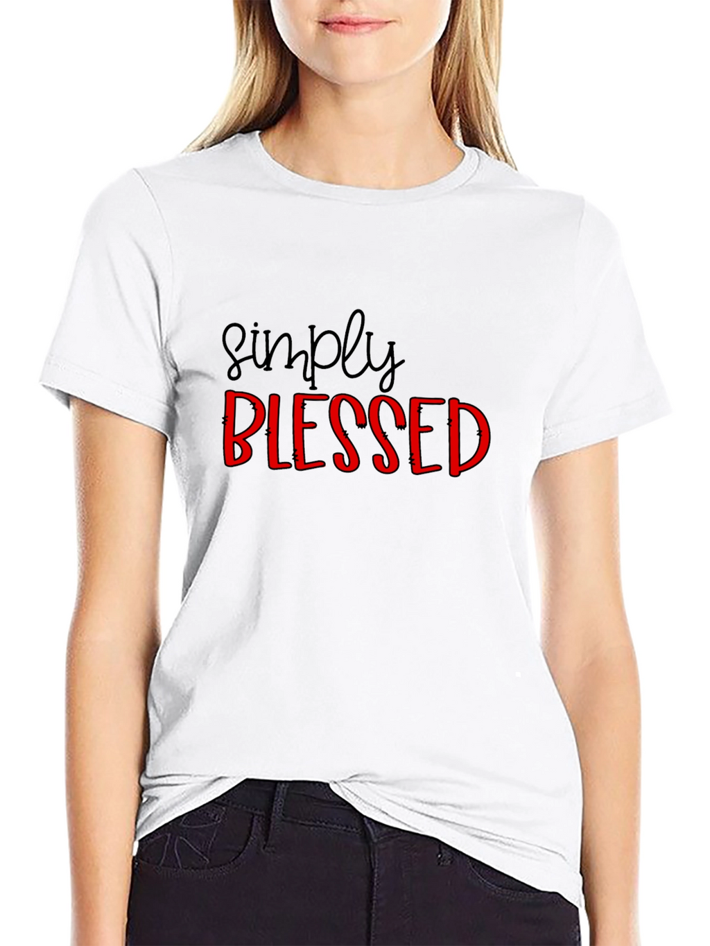Simply Blessed Graphic Tee - Black