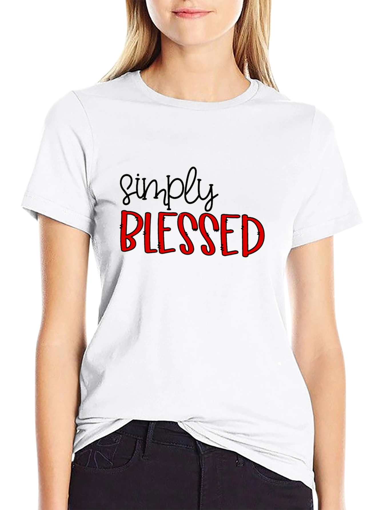 Simply Blessed Graphic Tee - Black