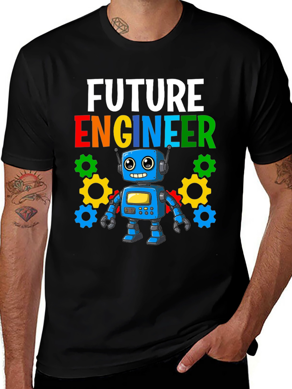 Future Engineer Kids T-Shirt Robot Graphic Tee
