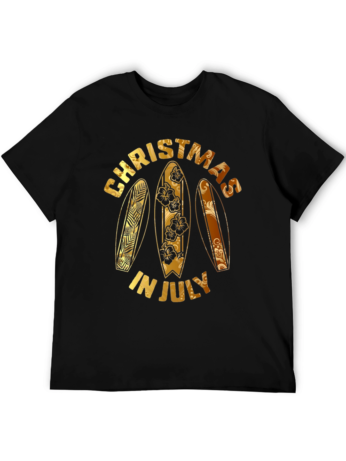 Christmas in July Surfboard Graphic Tee